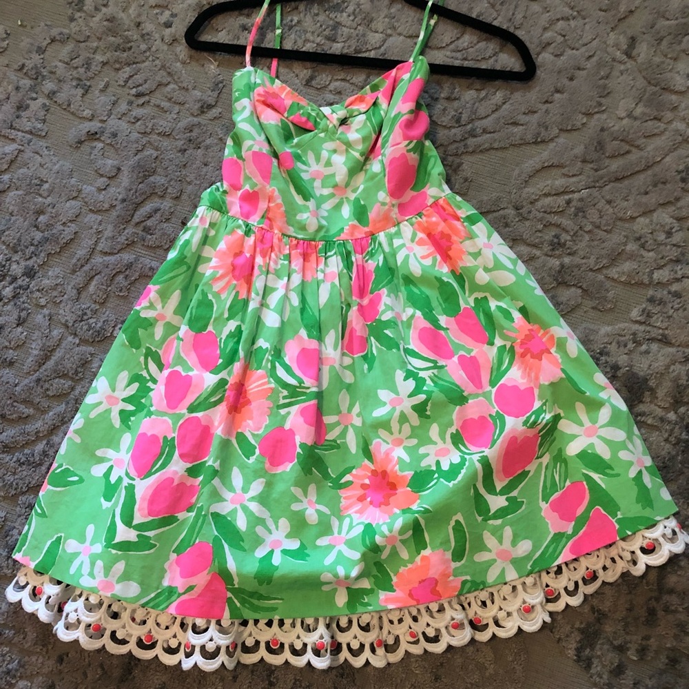 lilly pulitzer neon  flower dress